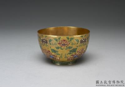 图片[2]-Gold cup with champleve enamel decor , Qing dynasty, Qianlong reign (1736-1795)-China Archive